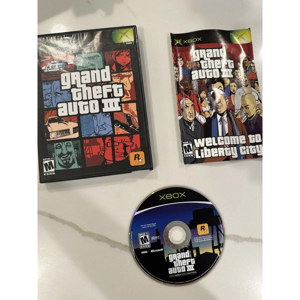 Grand Theft Auto III 3 Xbox Blockbuster Edition CIB - Tested - Complete Rare